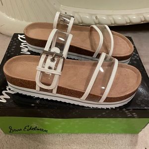 Dolce vita white buckle sandals